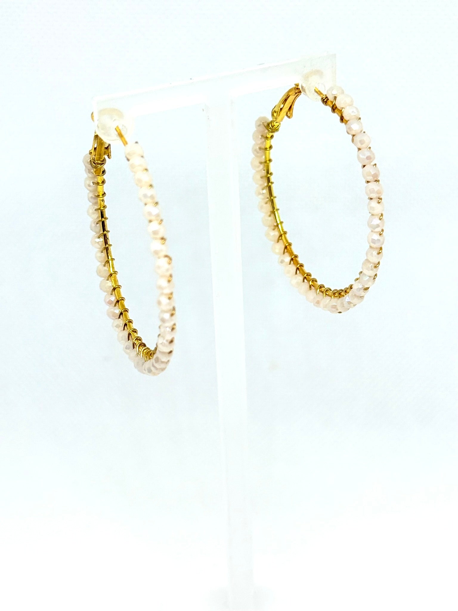 Eco Hoop Beaded Earrings
