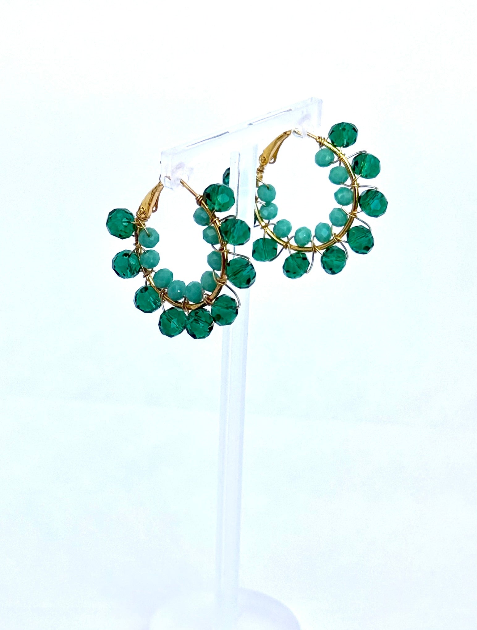 Baby Bomb Beaded Hoops (medium)