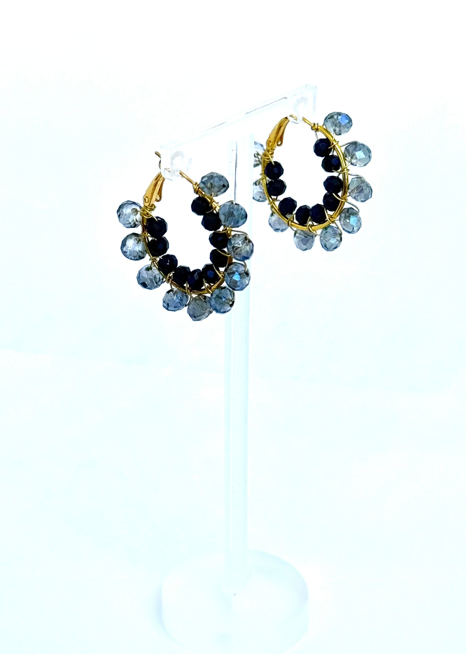 Baby Bomb Beaded Hoops (medium)
