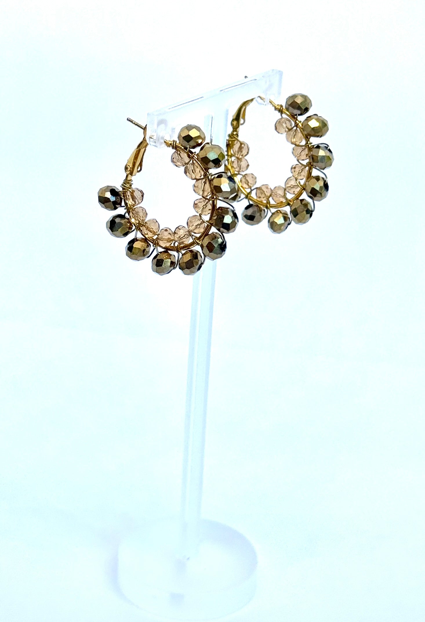 Baby Bomb Beaded Hoops (medium)