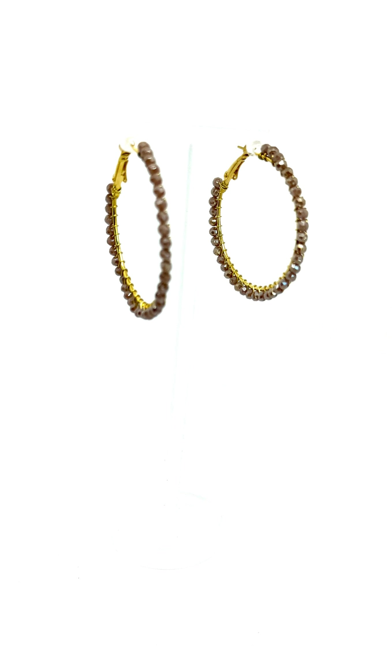 Eco Hoop Beaded Earrings