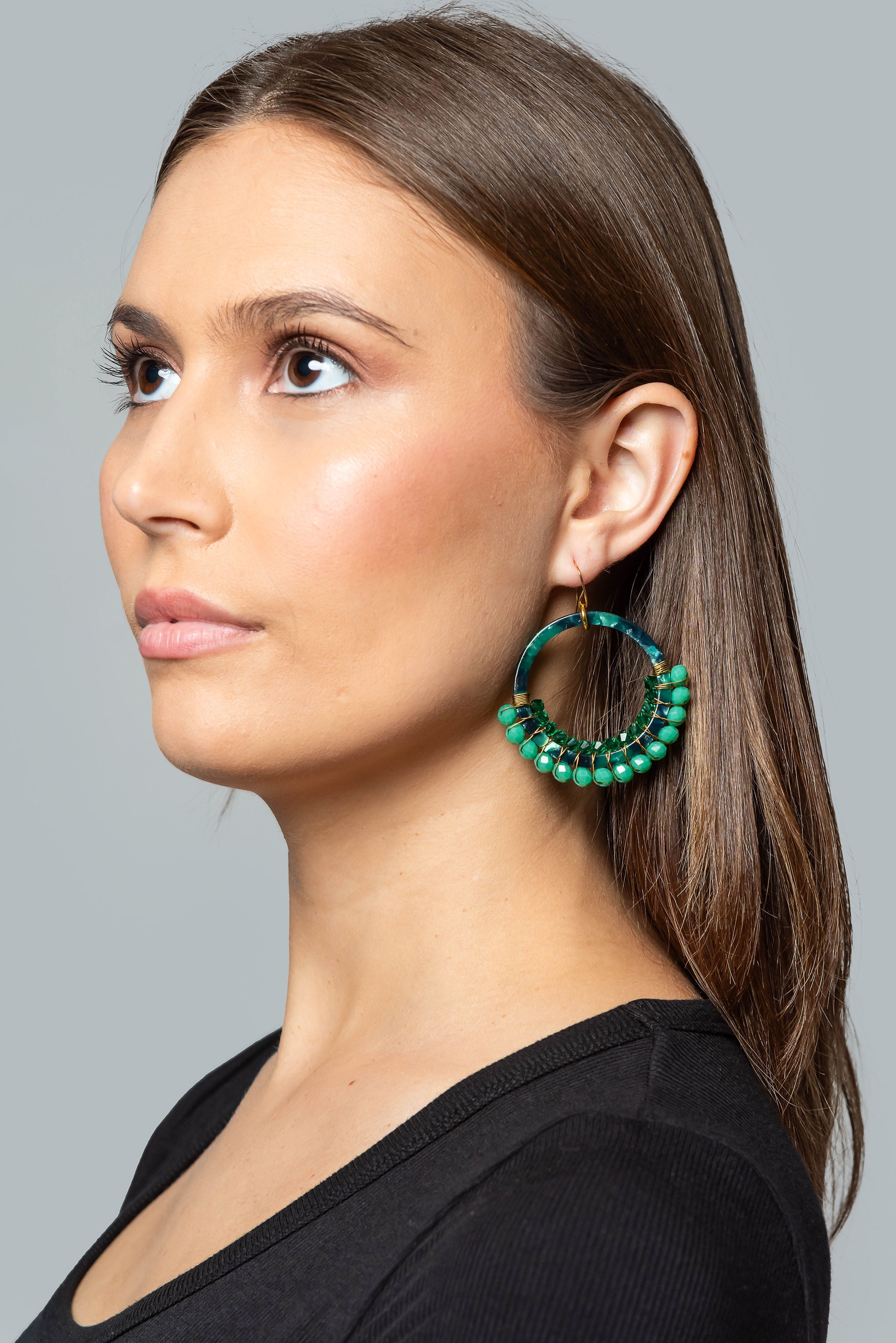 Acrylic Hoop Earrings (Large)